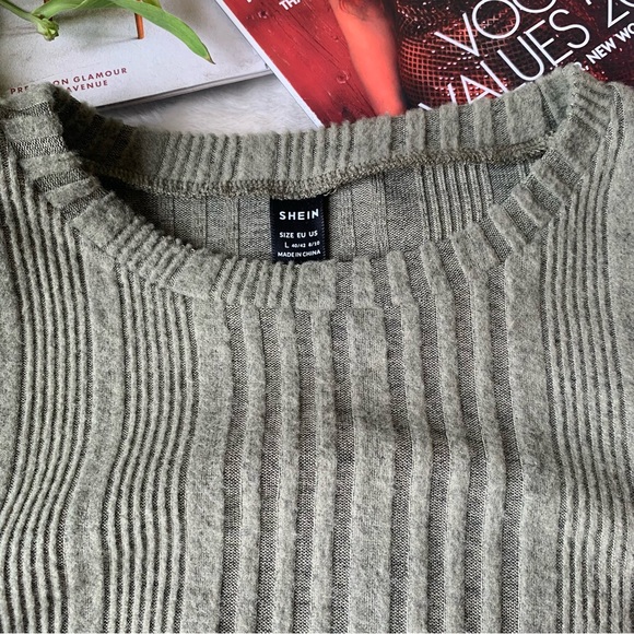 SHEIN green long sleeve sweater size l - Picture 6 of 7